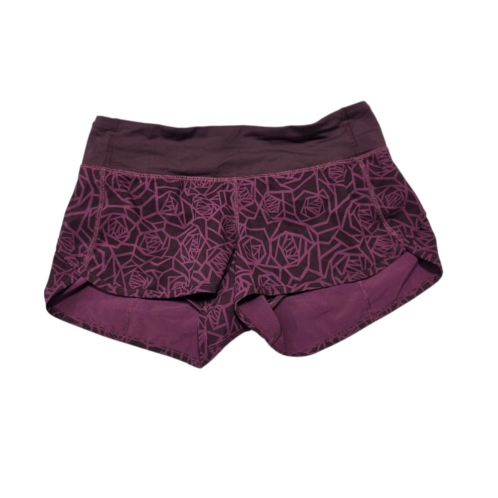 Lululemon Align Diamond Dye‎ Shorts Burgundy Size 4 Running Athletic Sporty